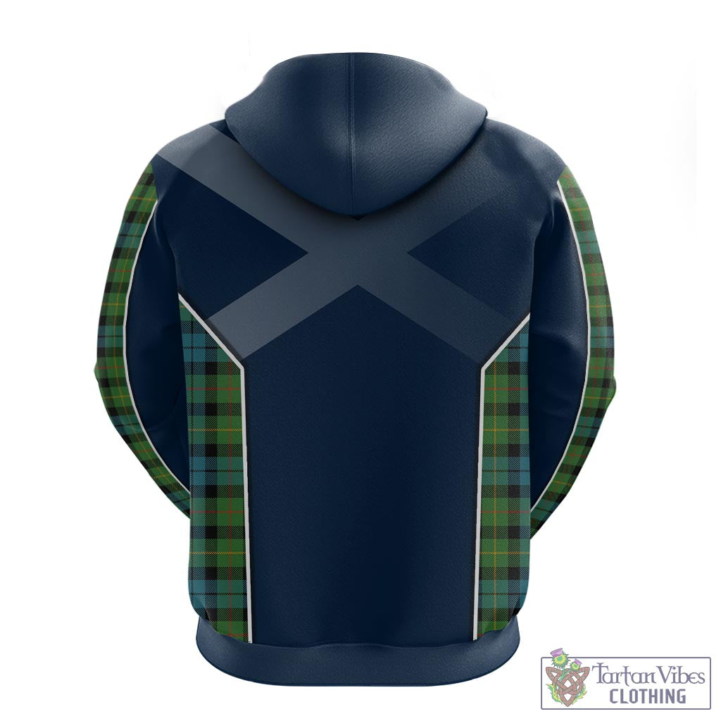 Tartan Vibes Clothing Rollo Ancient Tartan Hoodie with Family Crest and Scottish Thistle Vibes Sport Style