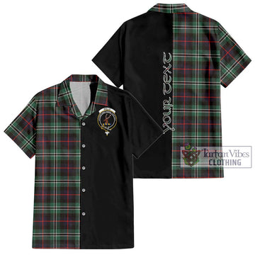 Rollo Hunting Tartan Short Sleeve Button Shirt with Family Crest and Half Of Me Style