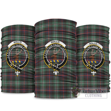 Rollo Hunting Tartan Neck Gaiters, Tartan Bandanas, Tartan Head Band with Family Crest