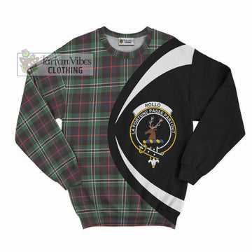 Rollo Hunting Tartan Sweatshirt with Family Crest Circle Style