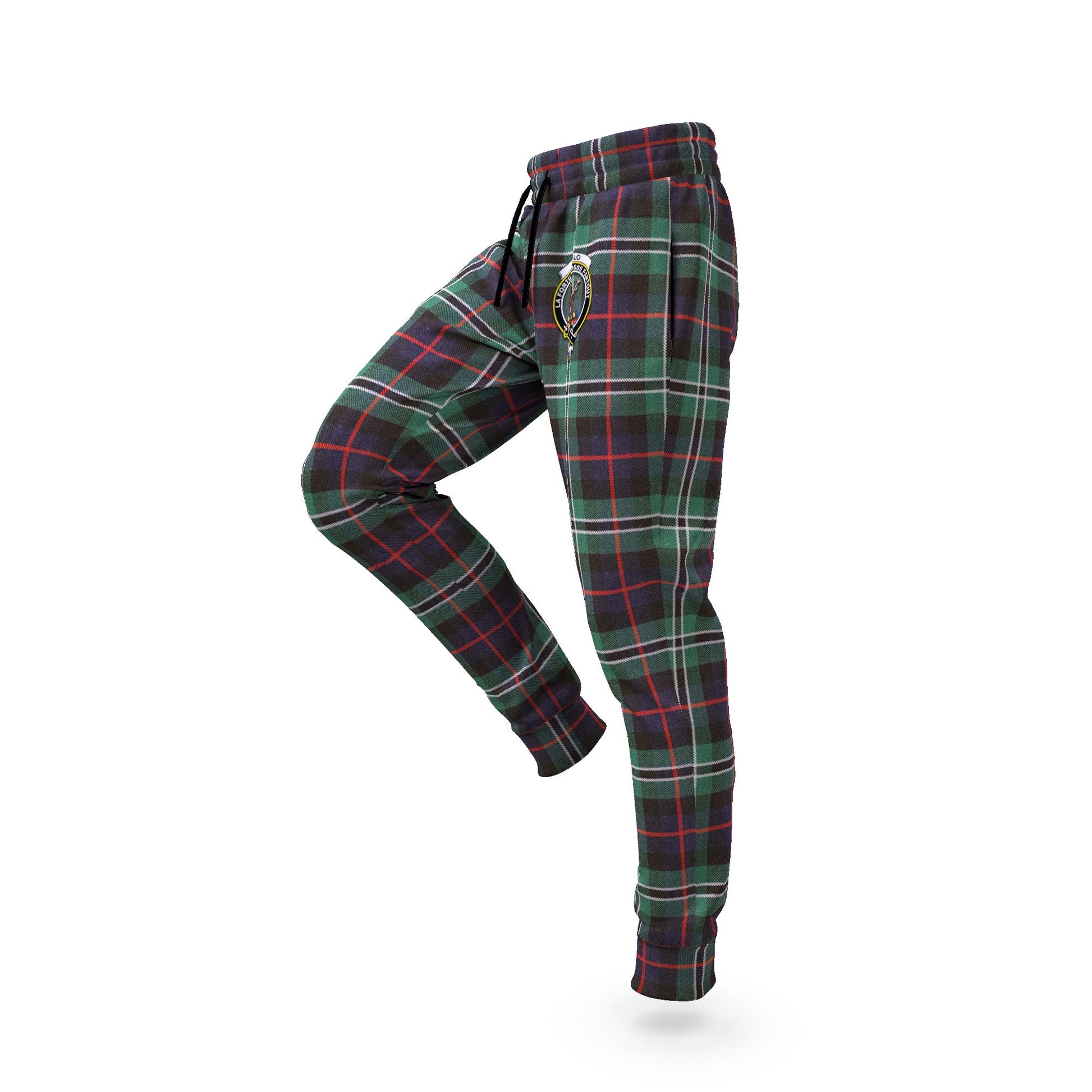 Rollo Hunting Tartan Joggers Pants with Family Crest S - Tartanvibesclothing Shop