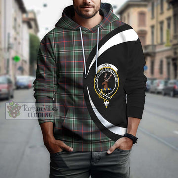 Rollo Hunting Tartan Hoodie with Family Crest Circle Style