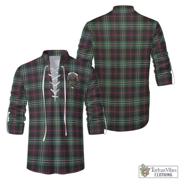 Rollo Hunting Tartan Men's Scottish Traditional Jacobite Ghillie Kilt Shirt with Family Crest