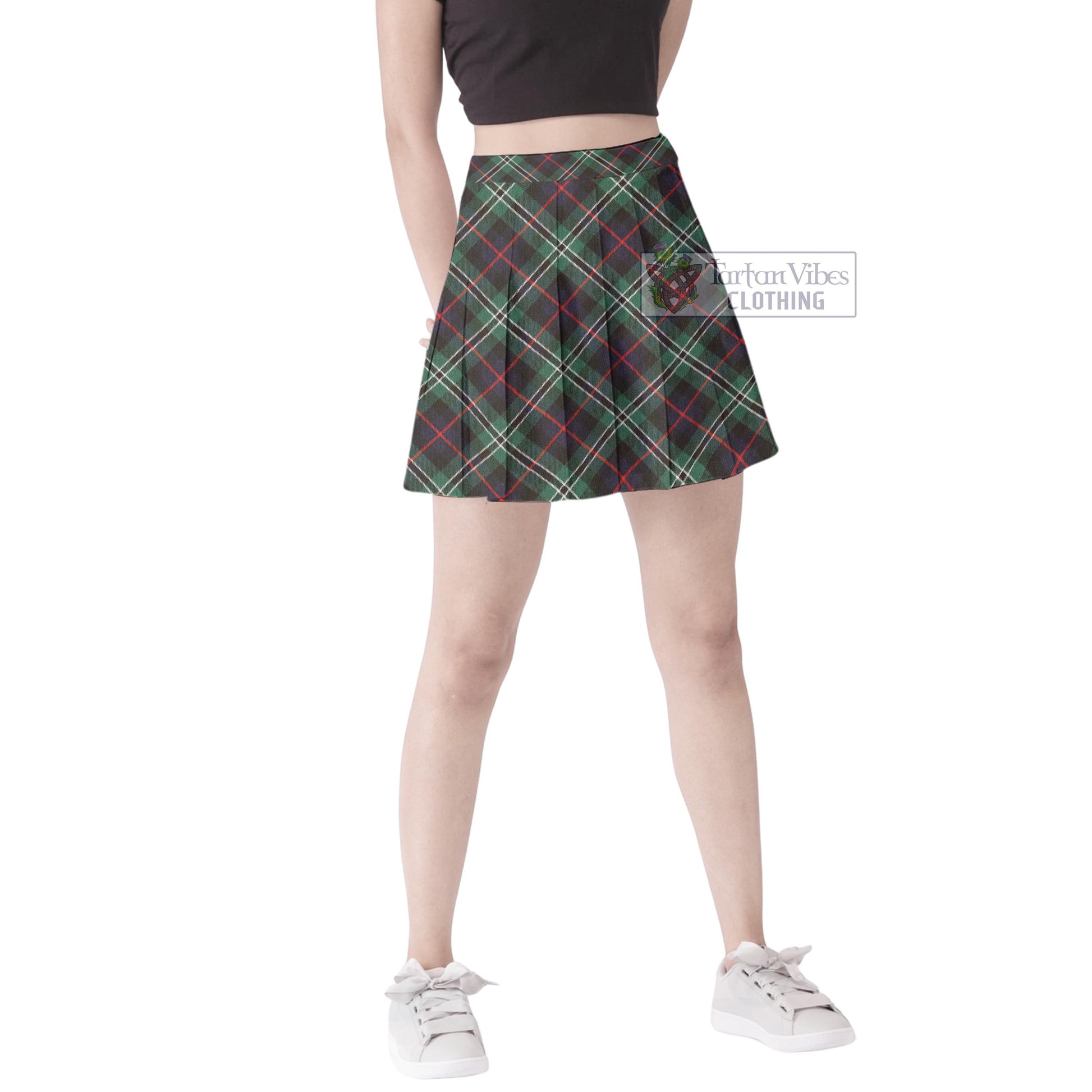 Tartan Vibes Clothing Rollo Hunting Tartan Women's Plated Mini Skirt