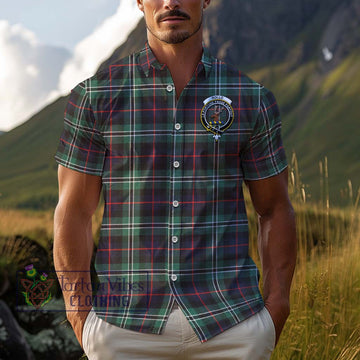 Rollo Hunting Tartan Cotton Hawaiian Shirt with Family Crest