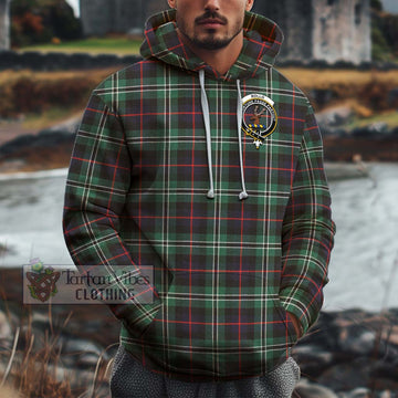 Rollo Hunting Tartan Cotton Hoodie with Family Crest