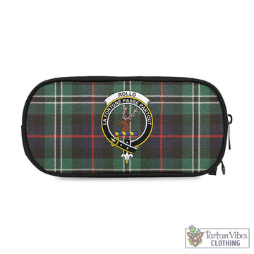 Rollo Hunting Tartan Pen and Pencil Case with Family Crest