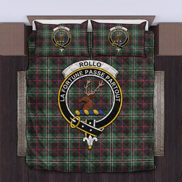 Rollo Hunting Tartan Quilt Bed Set with Family Crest