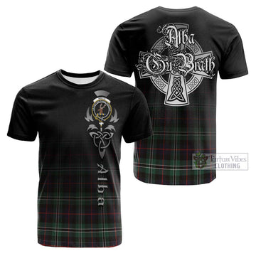 Rollo Hunting Tartan Cotton T-shirt Featuring Alba Gu Brath Family Crest Celtic Inspired