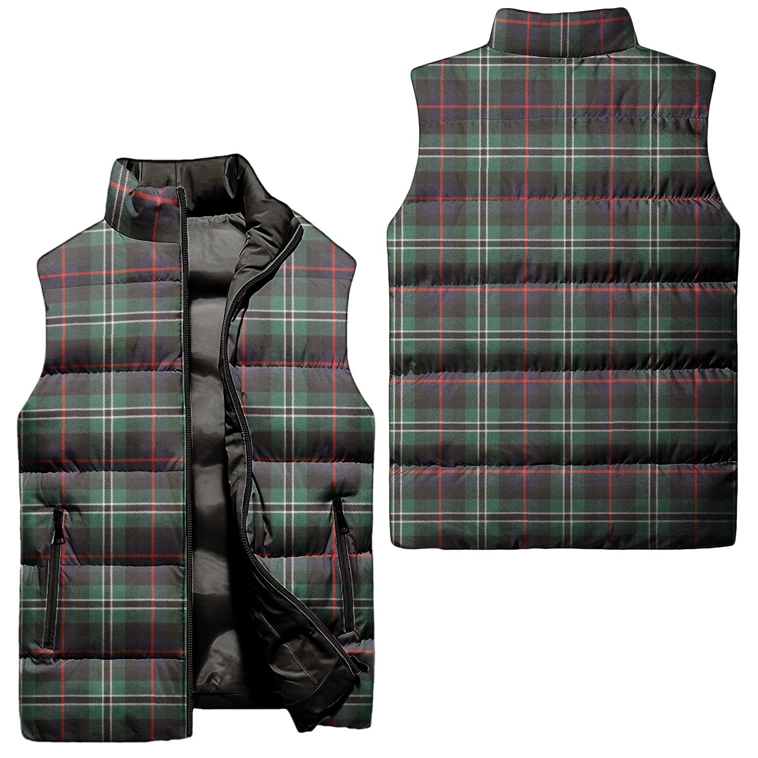 Rollo Hunting Tartan Sleeveless Puffer Jacket Unisex - Tartanvibesclothing