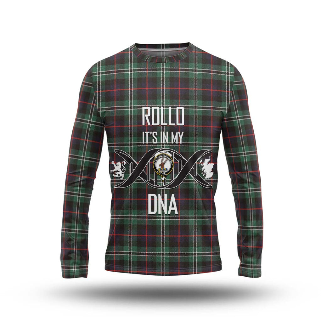 Rollo Hunting Tartan Long Sleeve T-Shirt with Family Crest DNA In Me Style Unisex - Tartanvibesclothing Shop