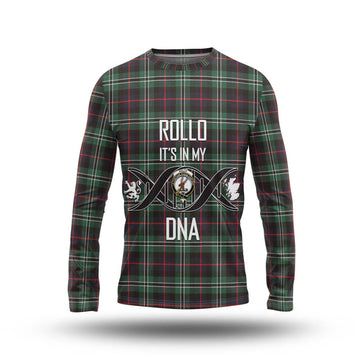 Rollo Hunting Tartan Long Sleeve T-Shirt with Family Crest DNA In Me Style