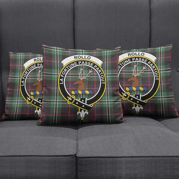 Rollo Hunting Tartan Pillow Cover with Family Crest