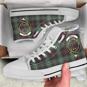 Rollo Hunting Tartan High Top Shoes with Family Crest