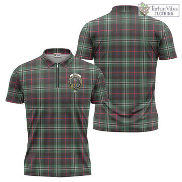 Rollo Hunting Tartan Zipper Polo Shirt with Family Crest