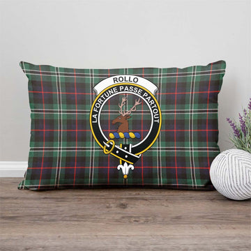 Rollo Hunting Tartan Pillow Cover with Family Crest