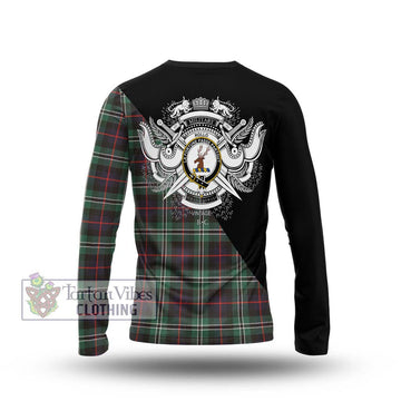 Rollo Hunting Tartan Long Sleeve T-Shirt with Family Crest and Military Logo Style