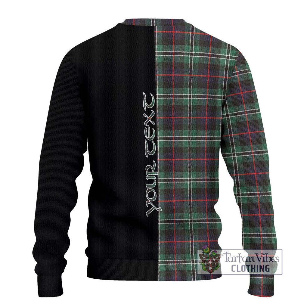 Rollo Hunting Tartan Knitted Sweater with Family Crest and Half Of Me Style - Tartanvibesclothing Shop