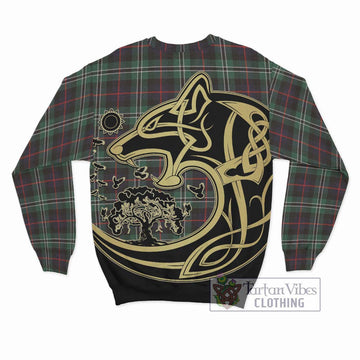 Rollo Hunting Tartan Sweatshirt with Family Crest Celtic Wolf Style