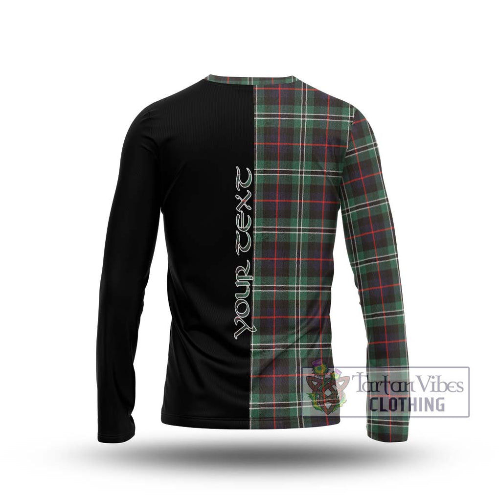 Rollo Hunting Tartan Long Sleeve T-Shirt with Family Crest and Half Of Me Style - Tartanvibesclothing Shop