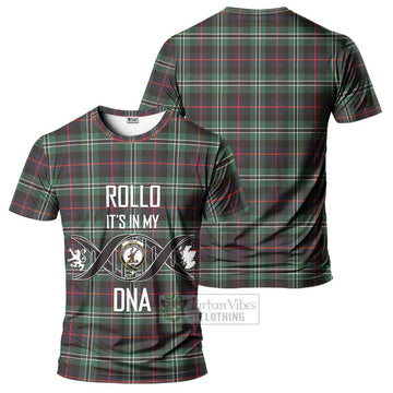 Rollo Hunting Tartan T-Shirt with Family Crest DNA In Me Style