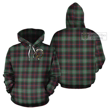 Rollo Hunting Tartan Cotton Hoodie with Family Crest