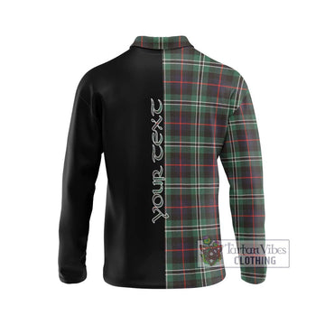 Rollo Hunting Tartan Long Sleeve Polo Shirt with Family Crest and Half Of Me Style