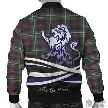 Rollo Hunting Tartan Bomber Jacket with Alba Gu Brath Regal Lion Emblem