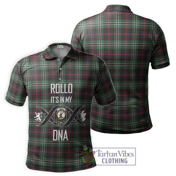 Rollo Hunting Tartan Polo Shirt with Family Crest DNA In Me Style