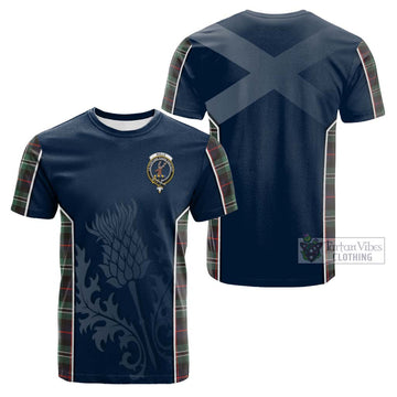 Rollo Hunting Tartan Cotton T-shirt with Family Crest and Scottish Thistle Vibes Sport Style