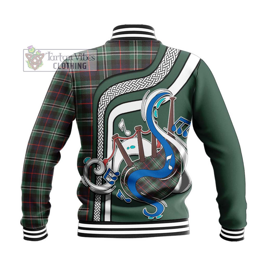 Tartan Vibes Clothing Rollo Hunting Tartan Baseball Jacket with Epic Bagpipe Style