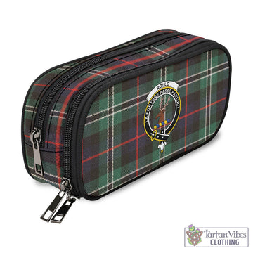 Rollo Hunting Tartan Pen and Pencil Case with Family Crest