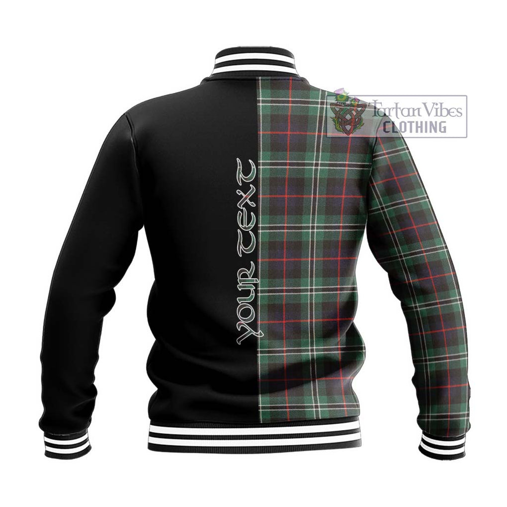 Rollo Hunting Tartan Baseball Jacket with Family Crest and Half Of Me Style - Tartanvibesclothing Shop