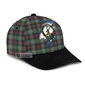 Rollo Hunting Tartan Classic Cap with Family Crest In Me Style