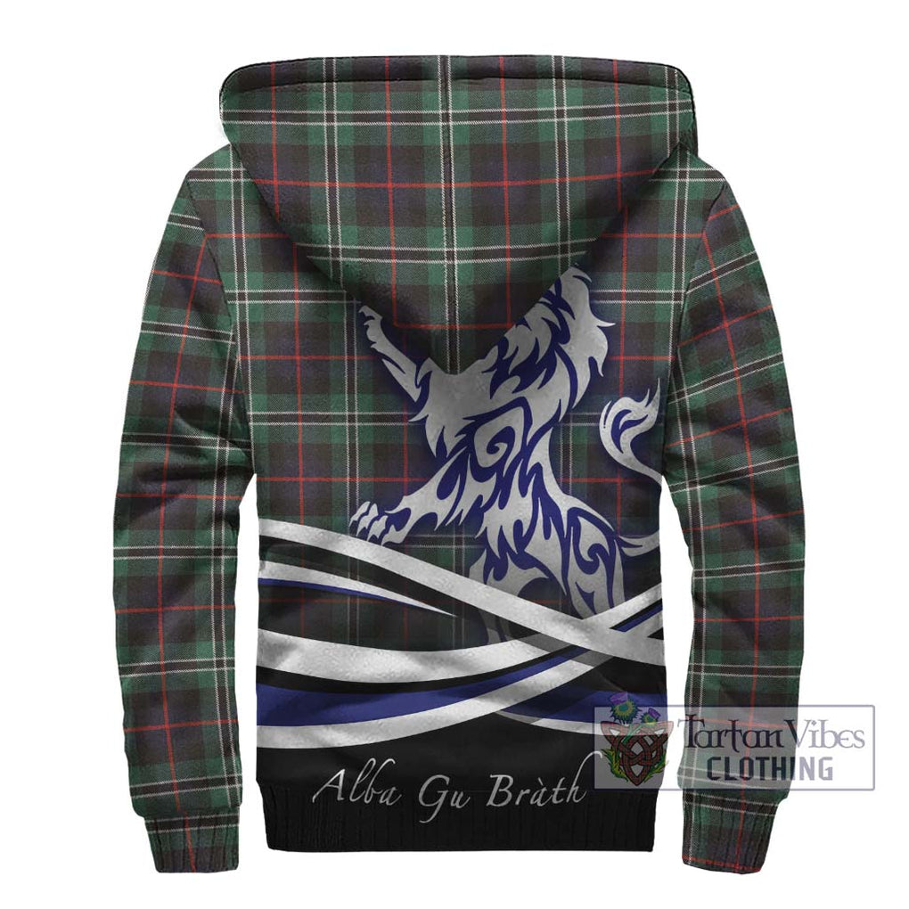 Rollo Hunting Tartan Sherpa Hoodie with Alba Gu Brath Regal Lion Emblem - Tartanvibesclothing Shop