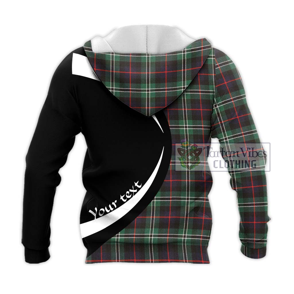 Rollo Hunting Tartan Knitted Hoodie with Family Crest Circle Style - Tartan Vibes Clothing