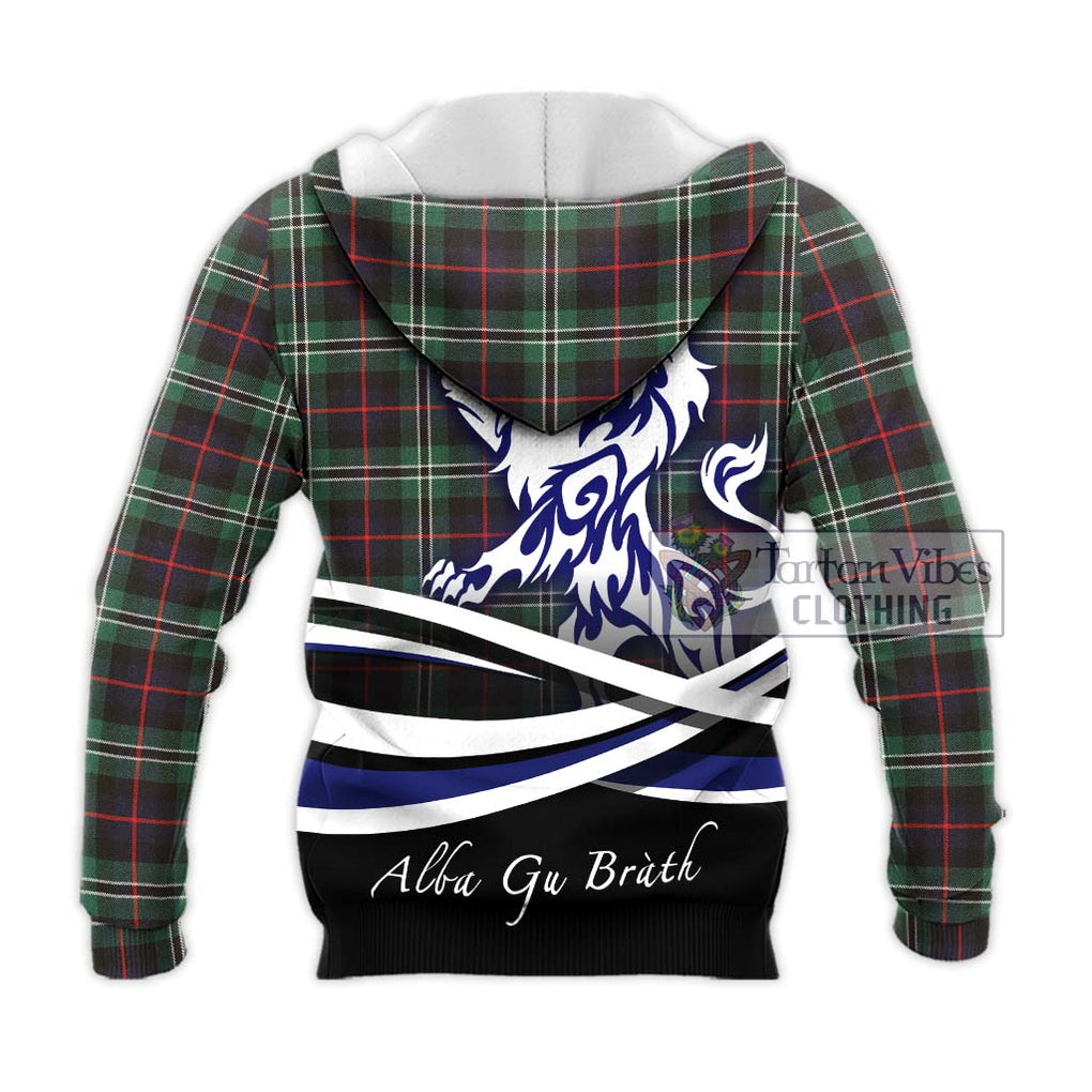 Rollo Hunting Tartan Knitted Hoodie with Alba Gu Brath Regal Lion Emblem - Tartanvibesclothing Shop