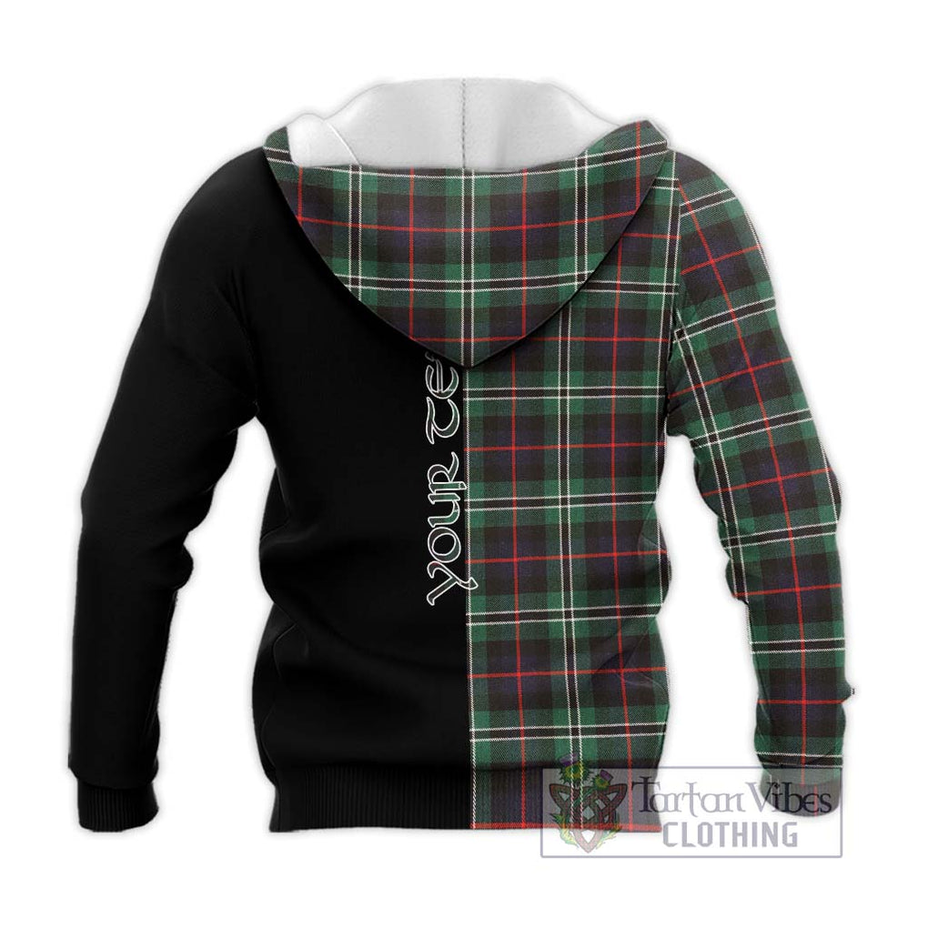 Rollo Hunting Tartan Knitted Hoodie with Family Crest and Half Of Me Style - Tartanvibesclothing Shop