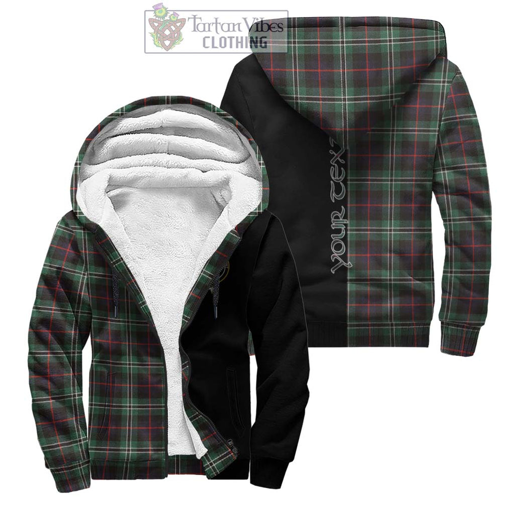 Rollo Hunting Tartan Sherpa Hoodie with Family Crest and Half Of Me Style Unisex - Tartanvibesclothing Shop