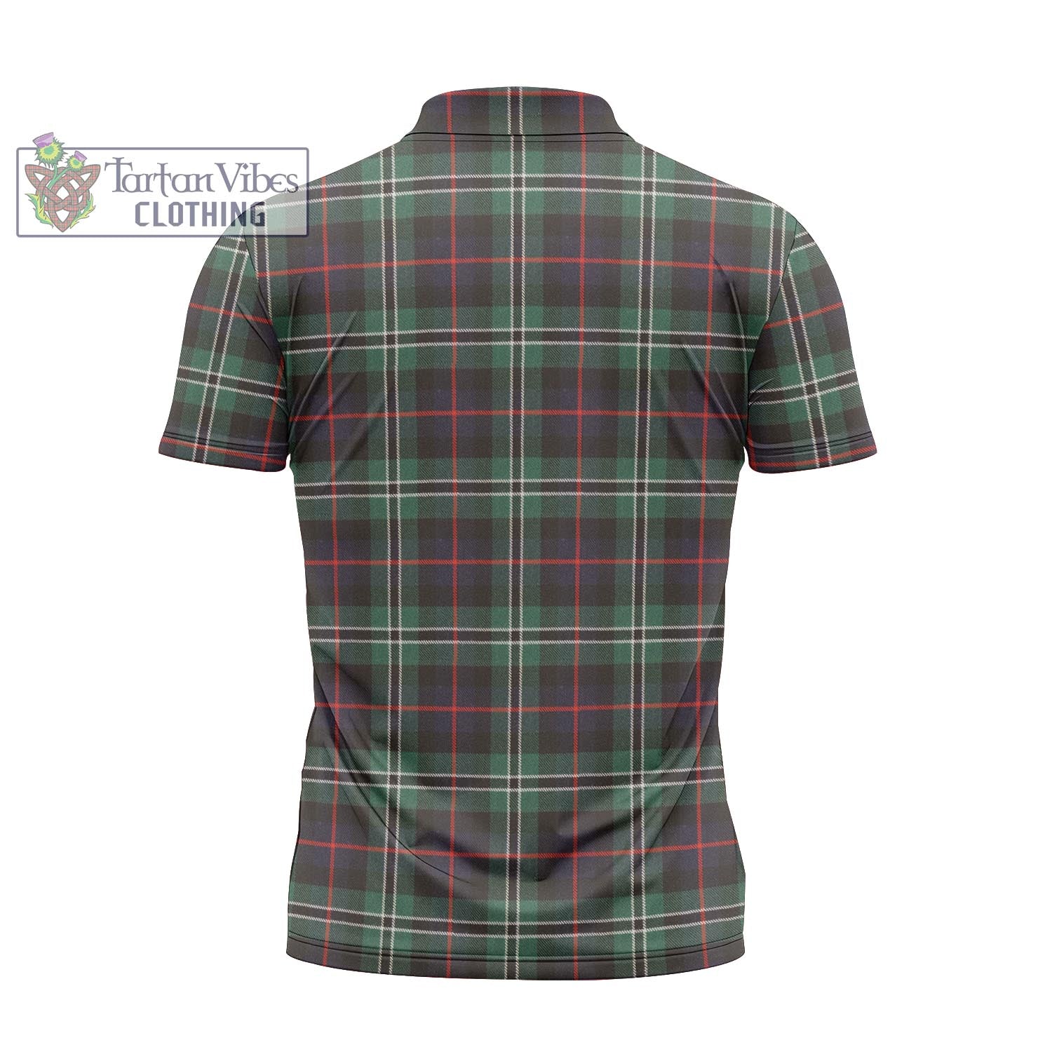 Tartan Vibes Clothing Rollo Hunting Tartan Zipper Polo Shirt with Family Crest