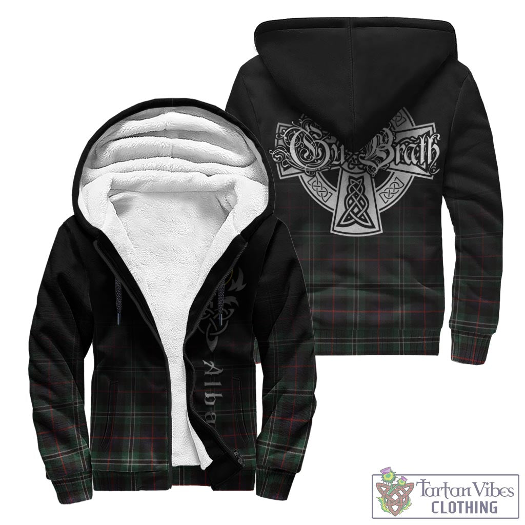 Tartan Vibes Clothing Rollo Hunting Tartan Sherpa Hoodie Featuring Alba Gu Brath Family Crest Celtic Inspired