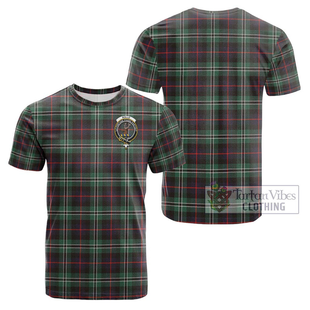 Rollo Hunting Tartan Cotton T-Shirt with Family Crest Kid's Shirt - Tartanvibesclothing Shop