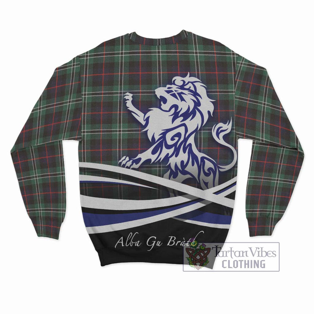 Rollo Hunting Tartan Sweatshirt with Alba Gu Brath Regal Lion Emblem - Tartanvibesclothing Shop