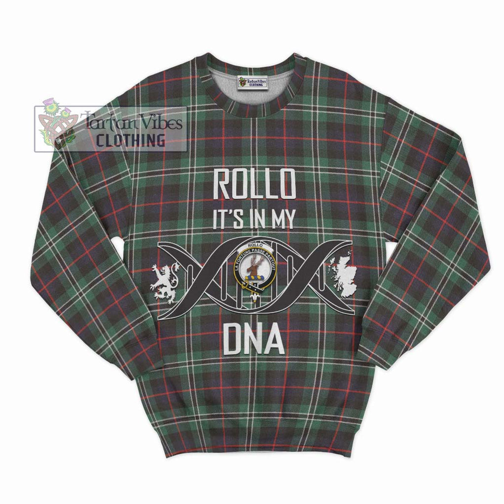 Rollo Hunting Tartan Sweatshirt with Family Crest DNA In Me Style - Tartanvibesclothing Shop