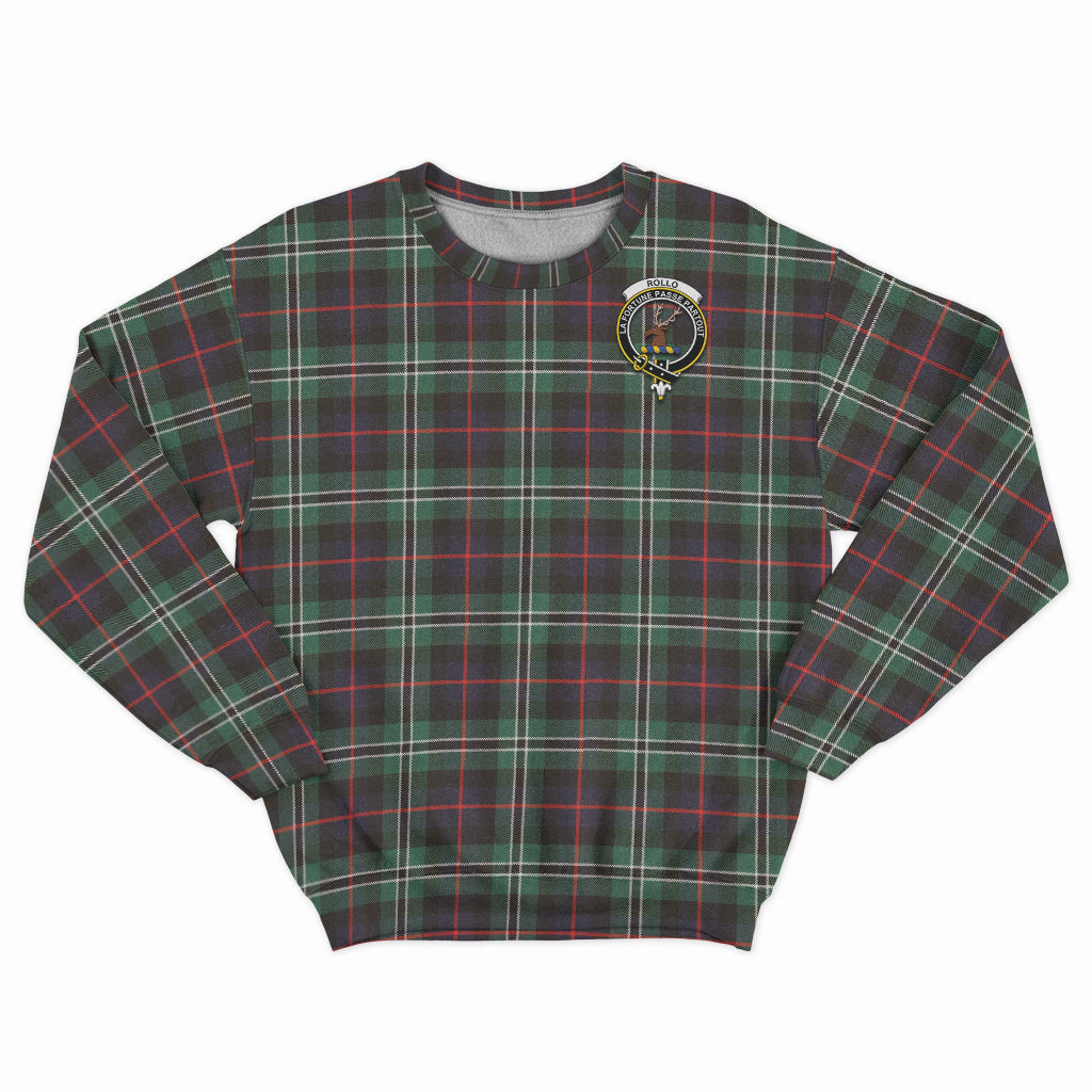 Rollo Hunting Tartan Sweatshirt with Family Crest - Tartan Vibes Clothing