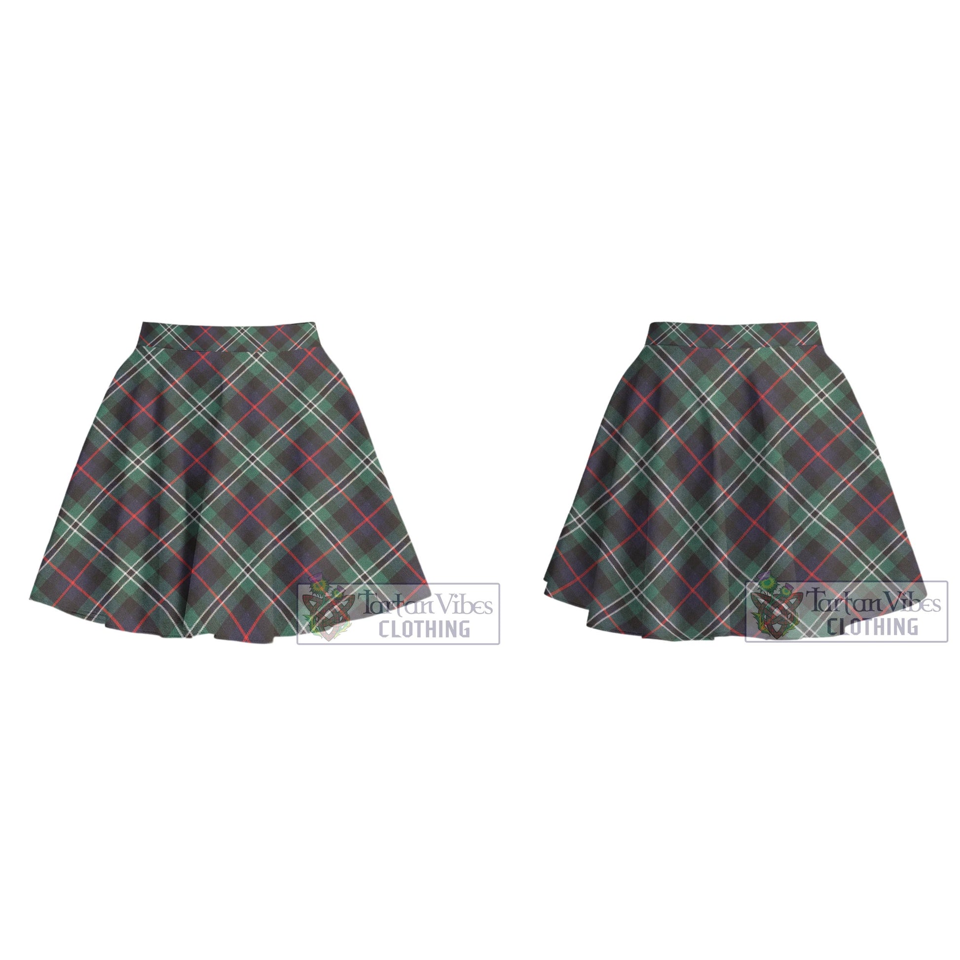 Tartan Vibes Clothing Rollo Hunting Tartan Women's Plated Mini Skirt