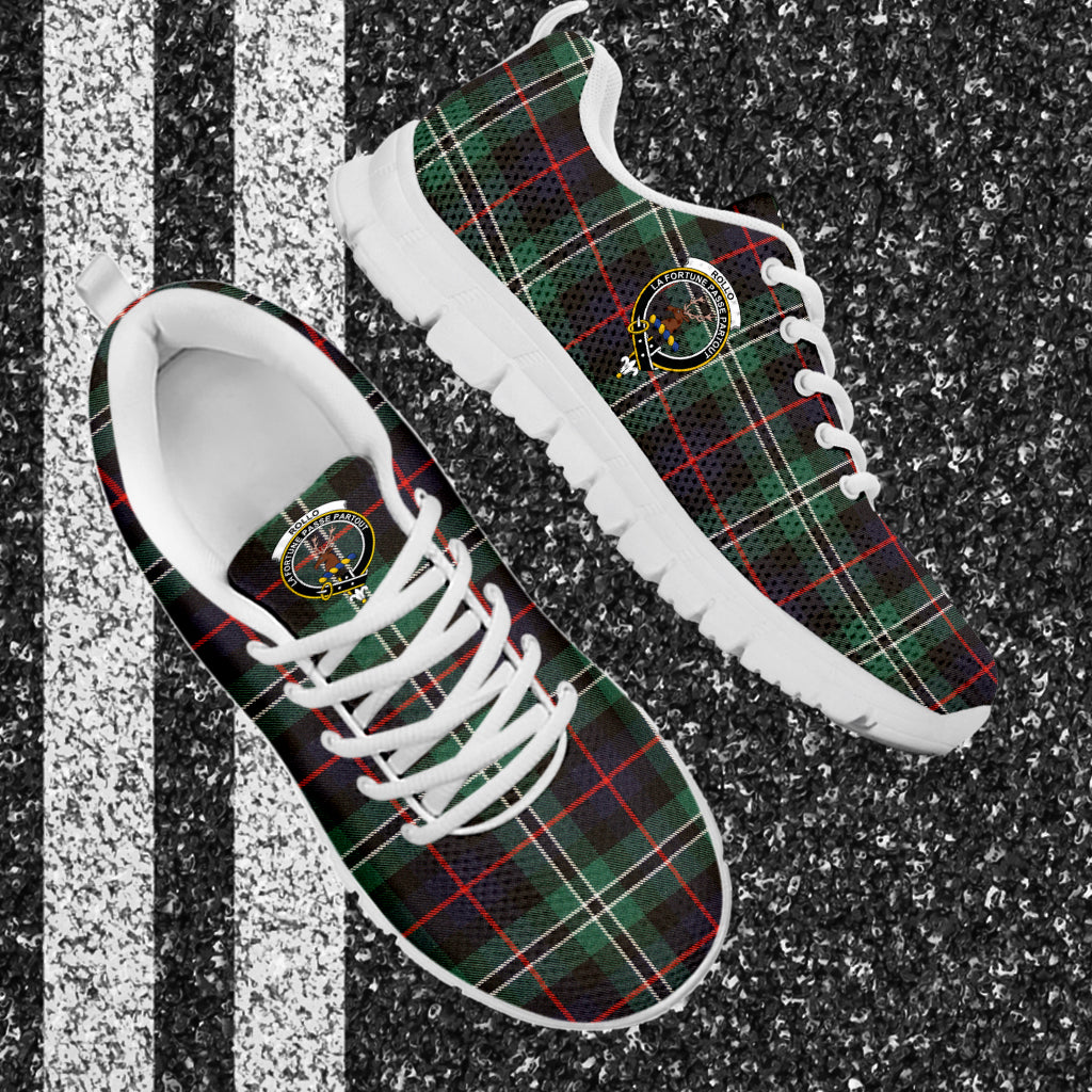 Rollo Hunting Tartan Sneakers with Family Crest - Tartan Vibes Clothing