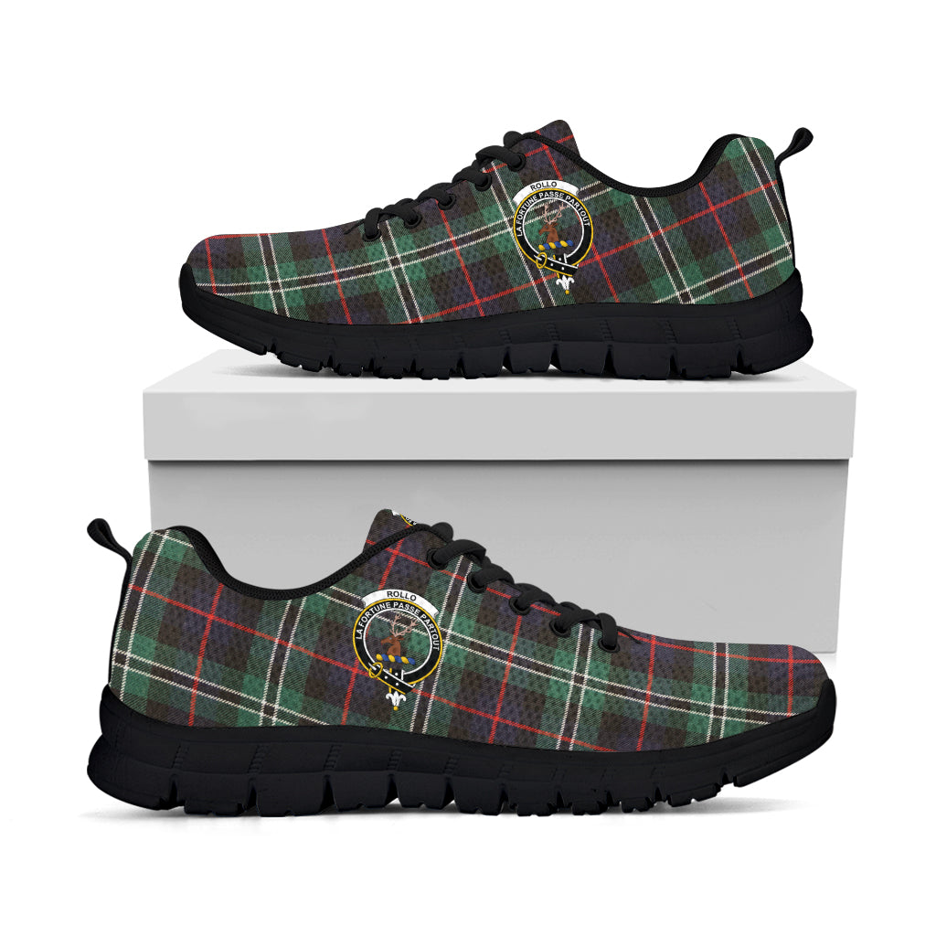 Rollo Hunting Tartan Sneakers with Family Crest - Tartan Vibes Clothing