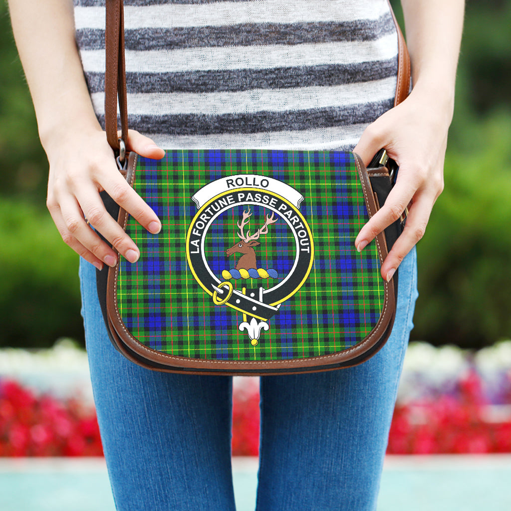 Rollo Modern Tartan Saddle Bag with Family Crest One Size - Tartan Vibes Clothing