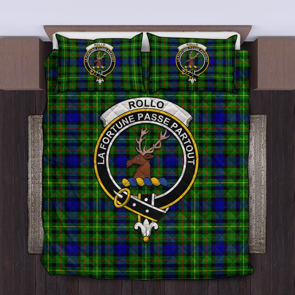 Rollo Modern Tartan Quilt Bed Set with Family Crest